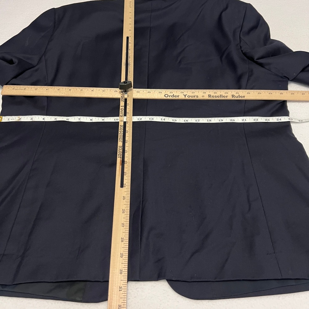 Lauren Ralph Lauren Blazer Mens 48R Navy Blue Gold Button Wool Suit Jacket - Picture 6 of 16